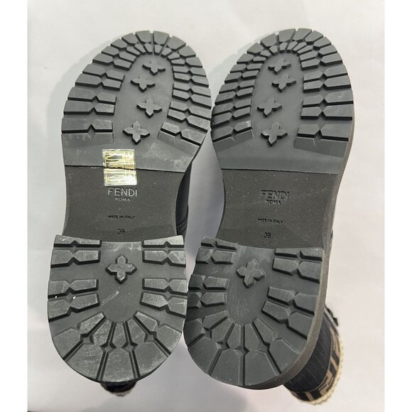 Fendi Rockoko Leather Boots in Black - Picture 8 of 8